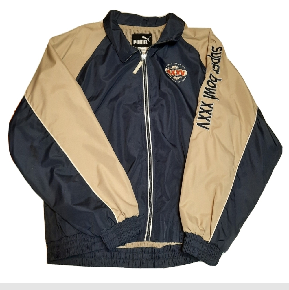 Super Bowl XXXV 2001 Tampa Florida Puma Full Zip Windbreaker Jacket